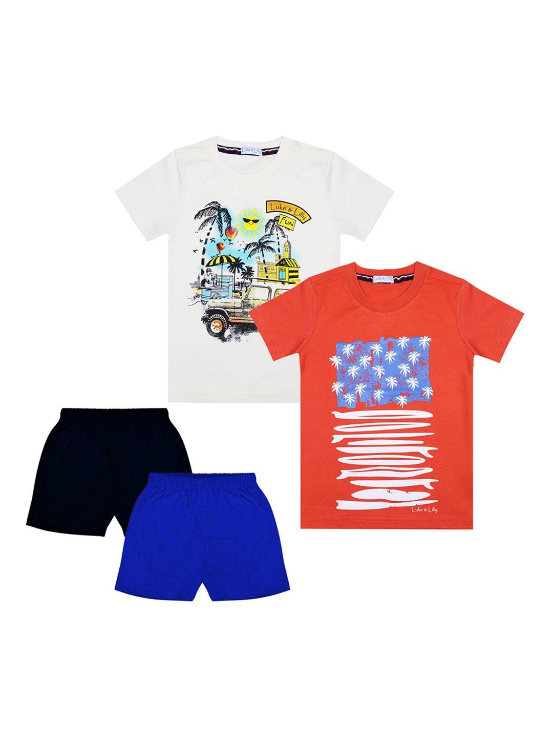 luke & lilly boys pack of 2 printed clothing sets