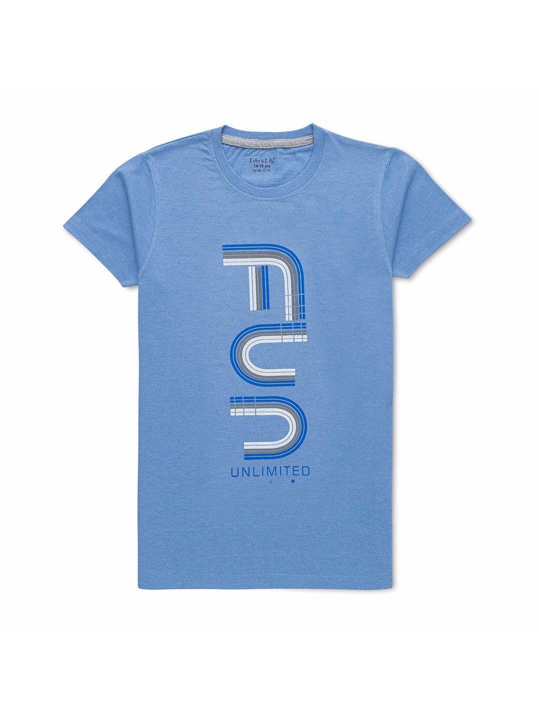 luke & lilly boys typography printed pure cotton t-shirt