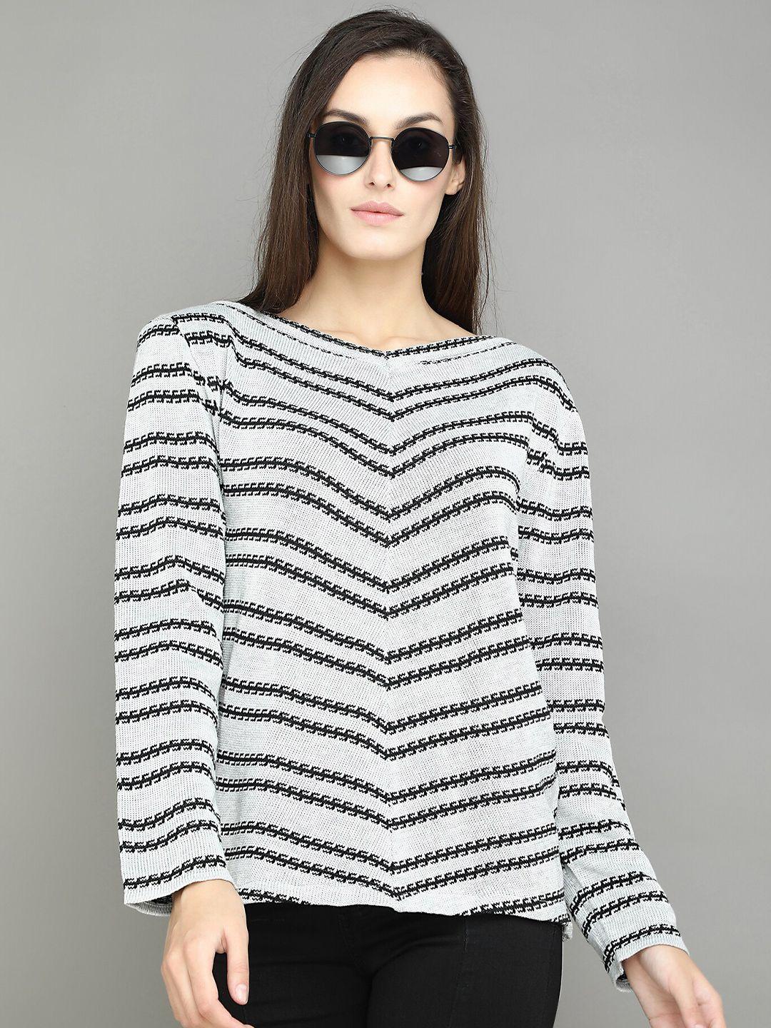 lulu & sky chevron self design pullover sweater