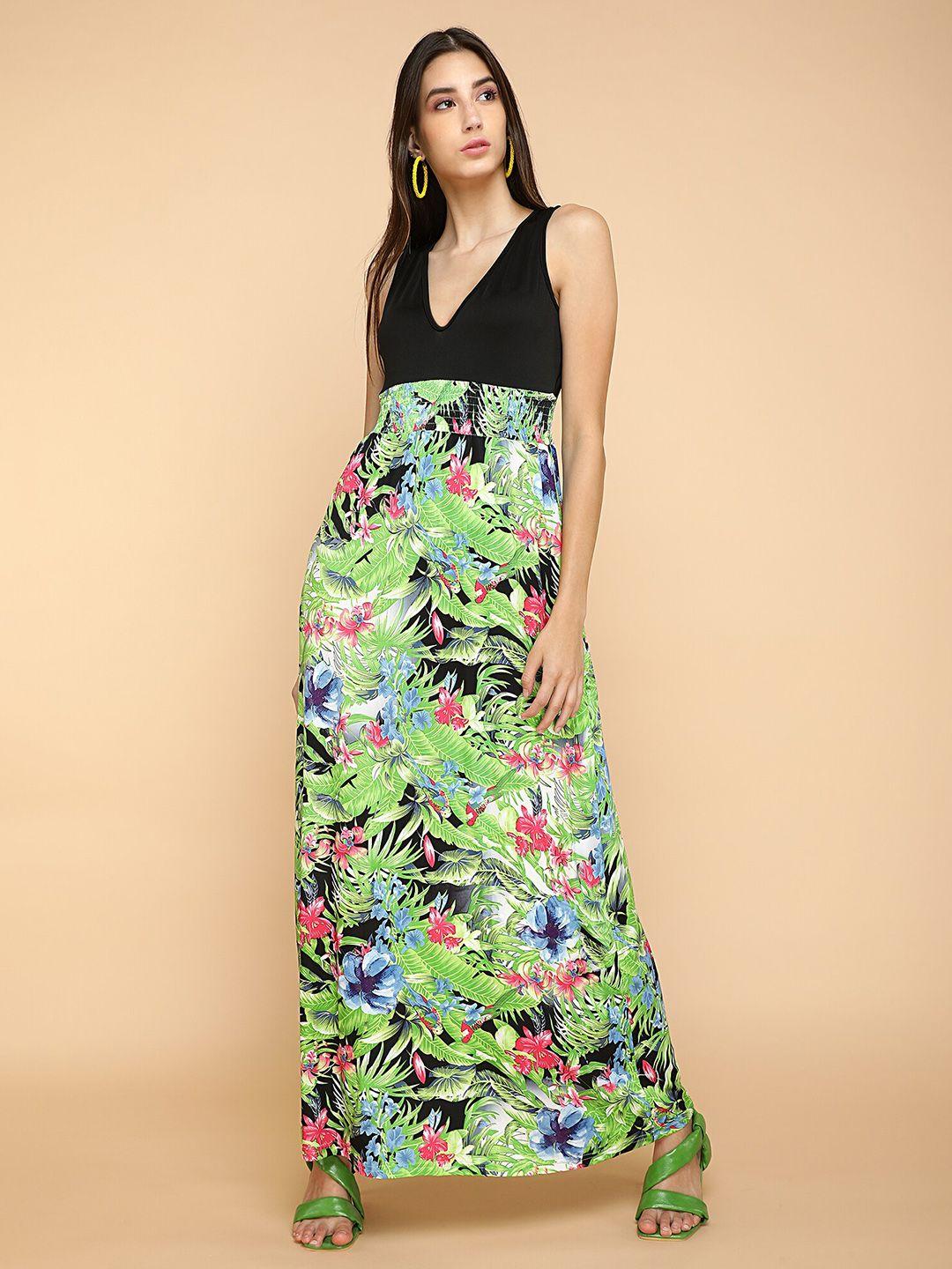 lulu & sky floral printed maxi dress