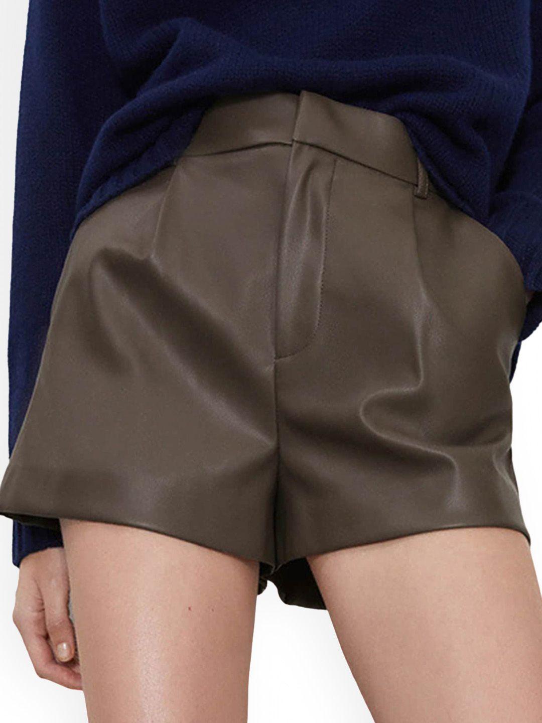 lulu & sky women slim fit high-rise cotton shorts