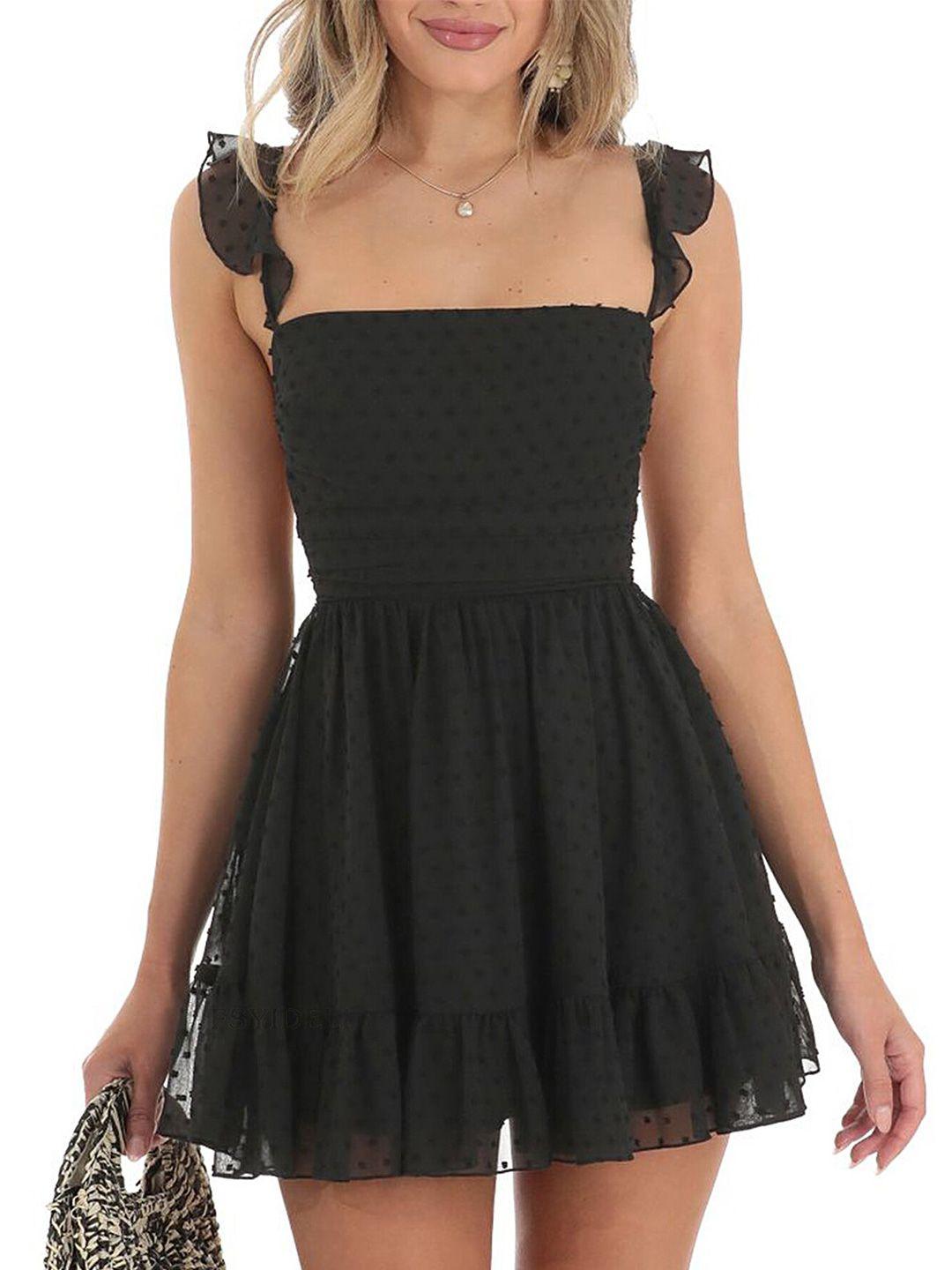 lulu & sky  square neck fit & flare mini dress