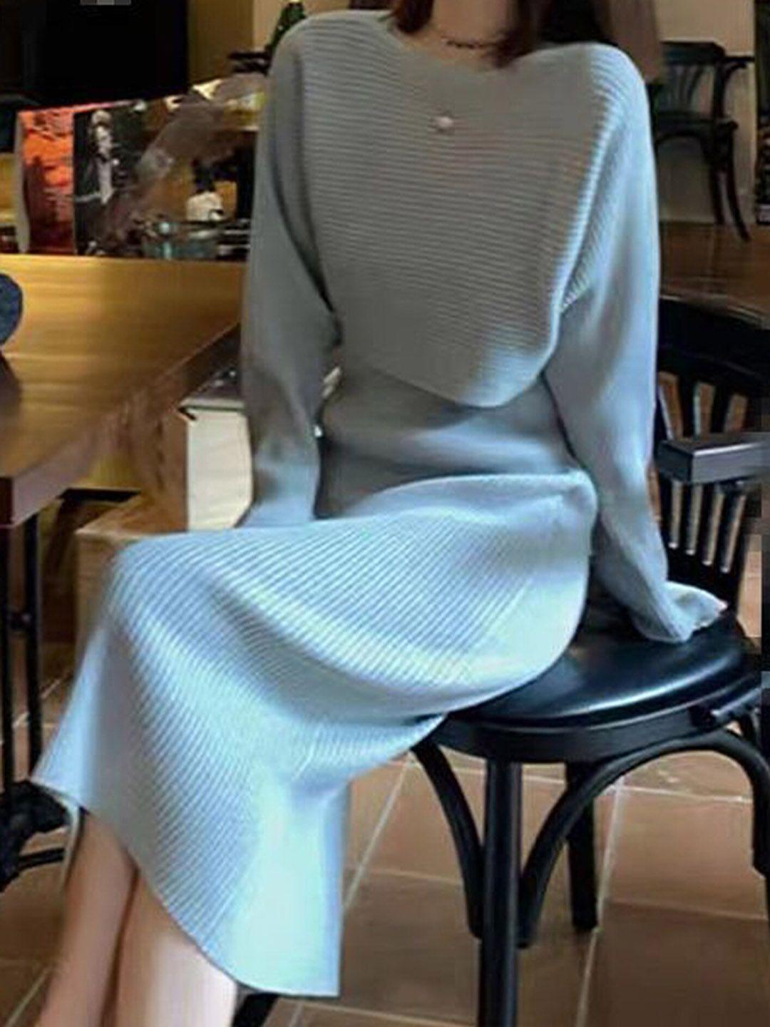 lulu & sky a-line acrylic sweater midi dress with pullover