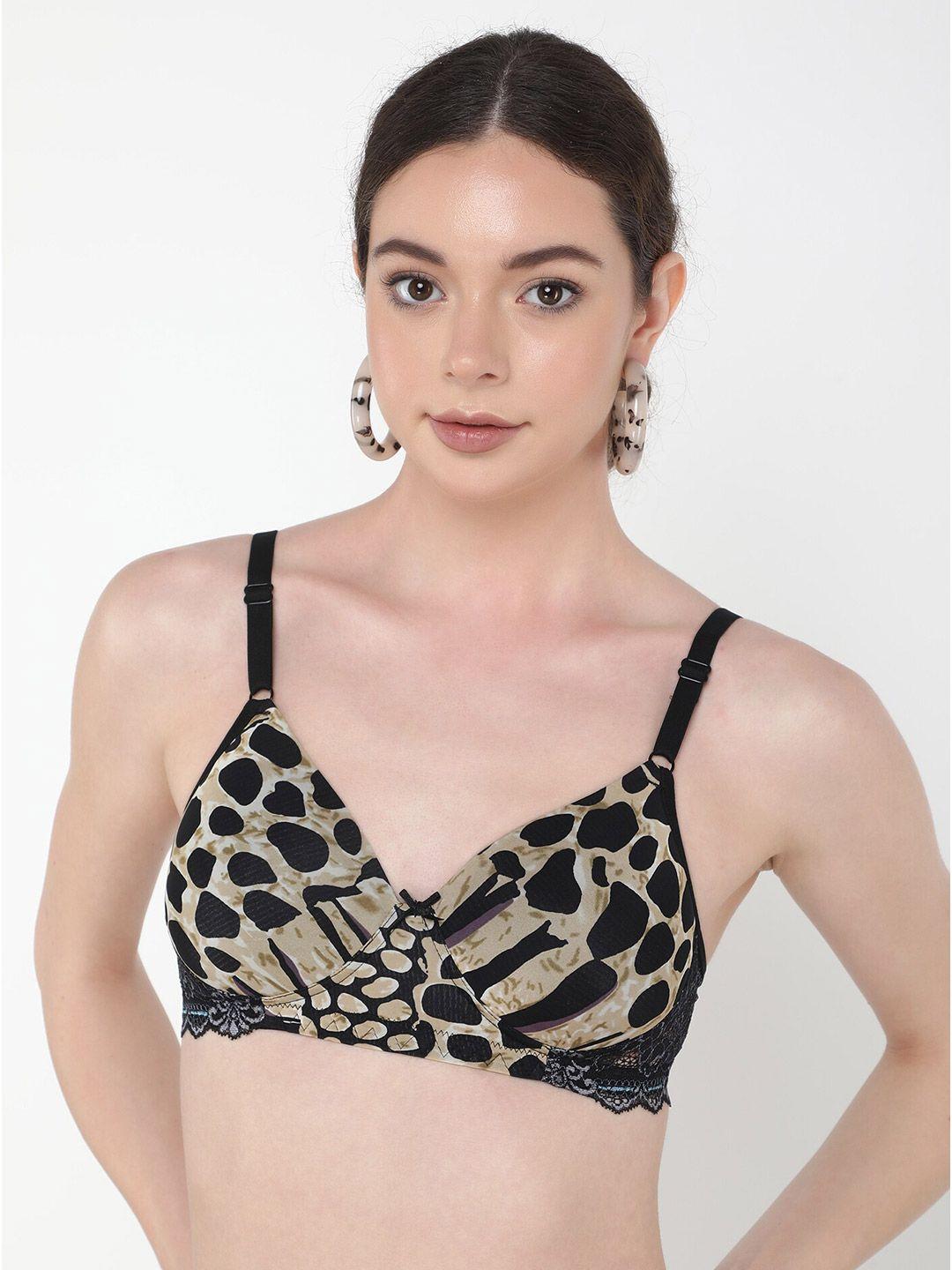lulu & sky abstract printed medium coverage everyday bra with all day comfort