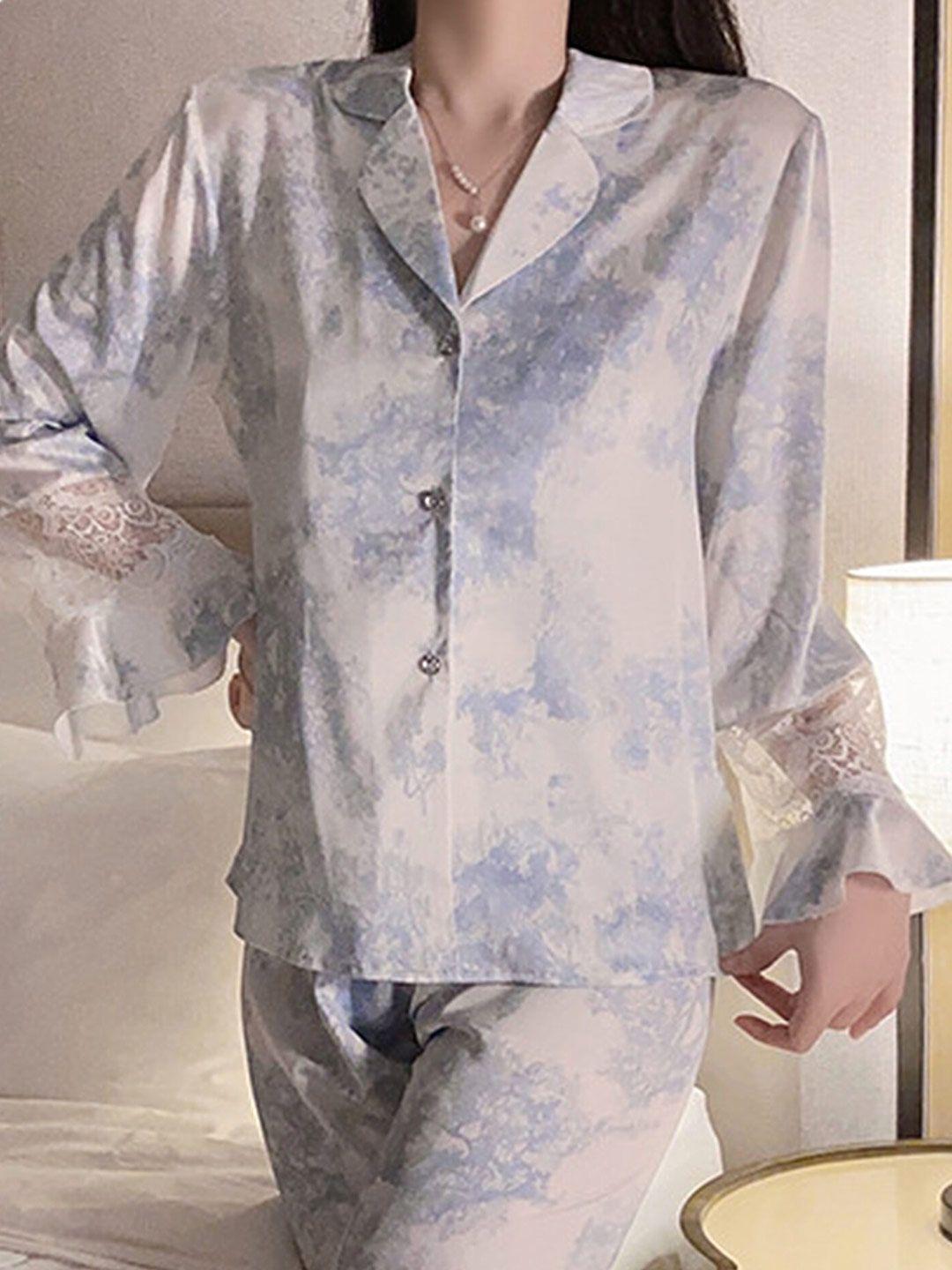 lulu & sky abstract printed night suit