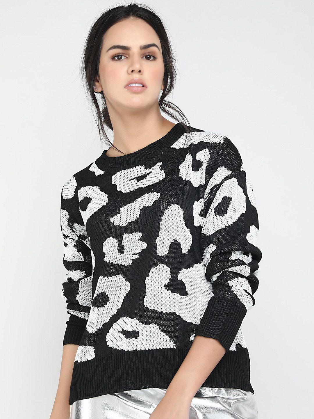 lulu & sky abstract printed pullover sweater