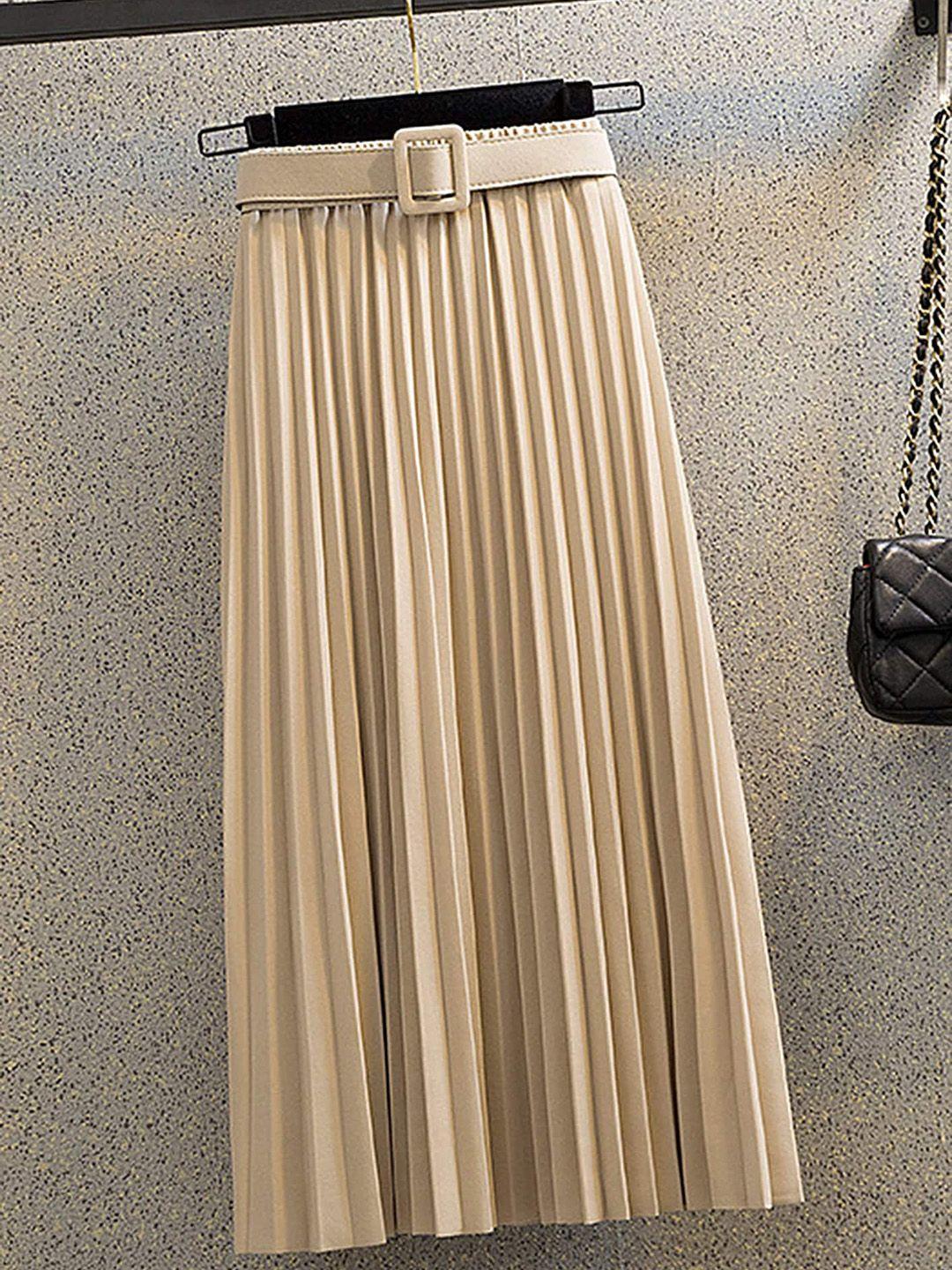 lulu & sky accordion pleats a-line midi skirt