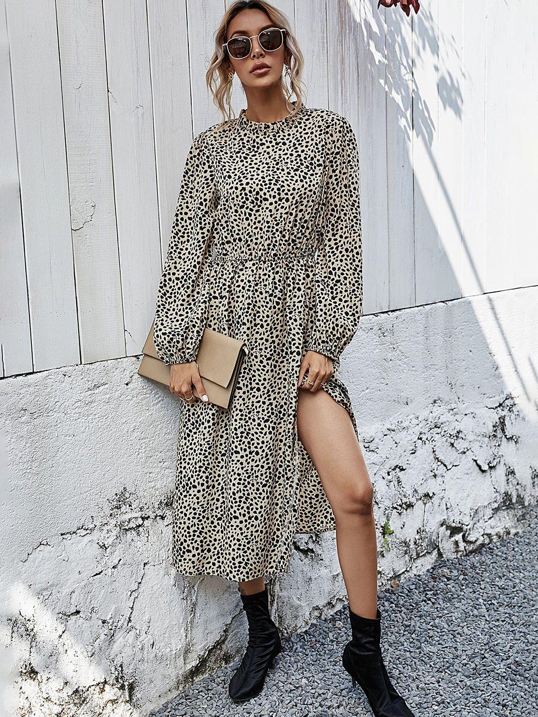 lulu & sky animal print fit & flare dress