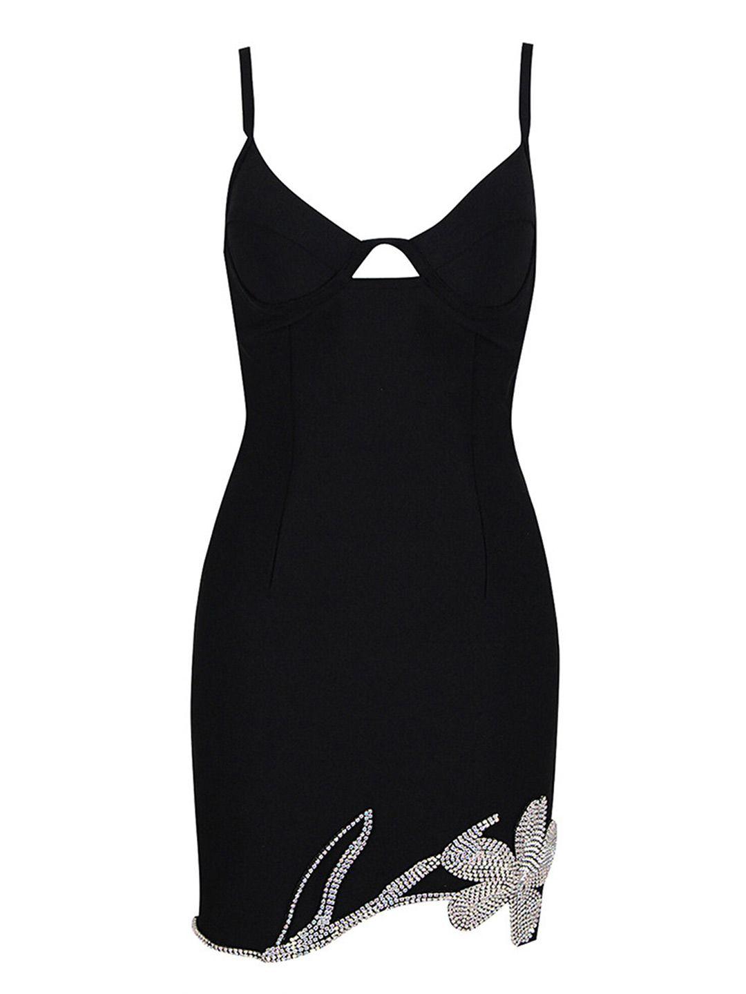 lulu & sky embellished cut outs sheath mini dress