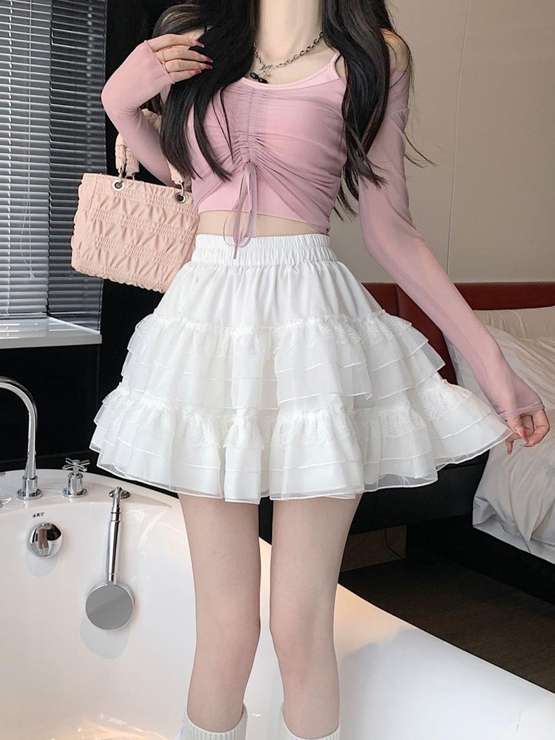 lulu & sky flared puffy skater mini skirt