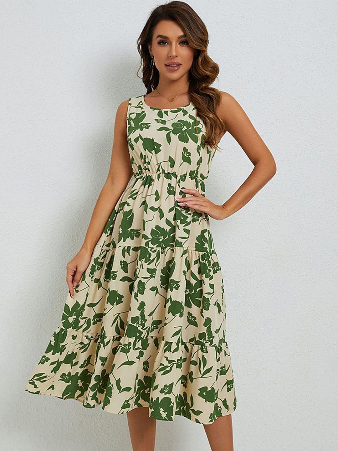 lulu & sky floral printed fit & flare dress