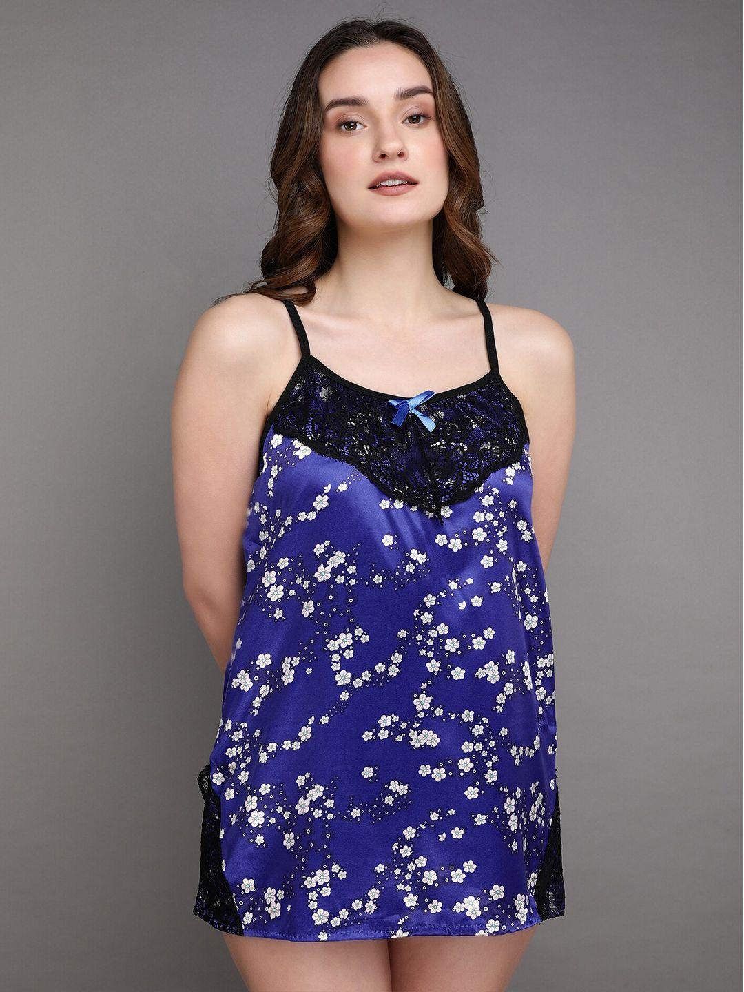 lulu & sky floral printed shoulder straps nightdress