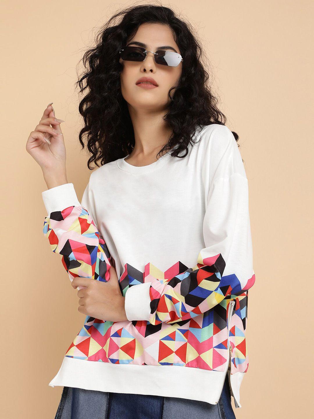 lulu & sky geometric printed sweatshirt