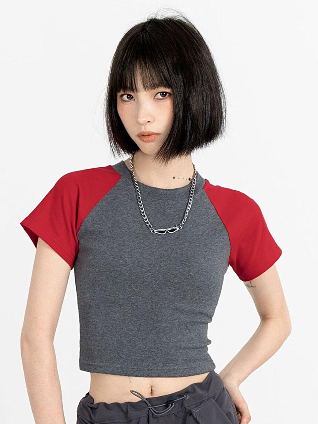 lulu & sky grey cotton top