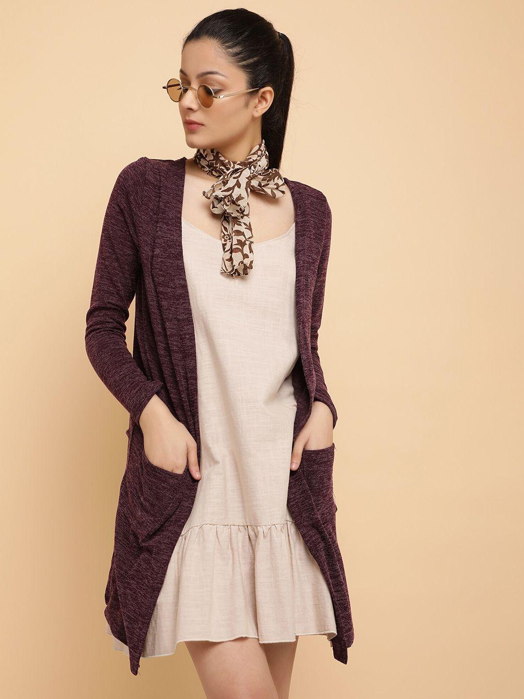 lulu & sky long sleeves knitted longline shrug