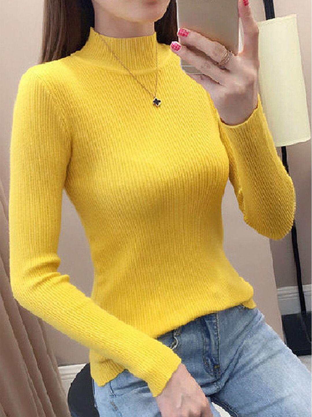 lulu & sky long sleeves turtle neck ribbed slim top