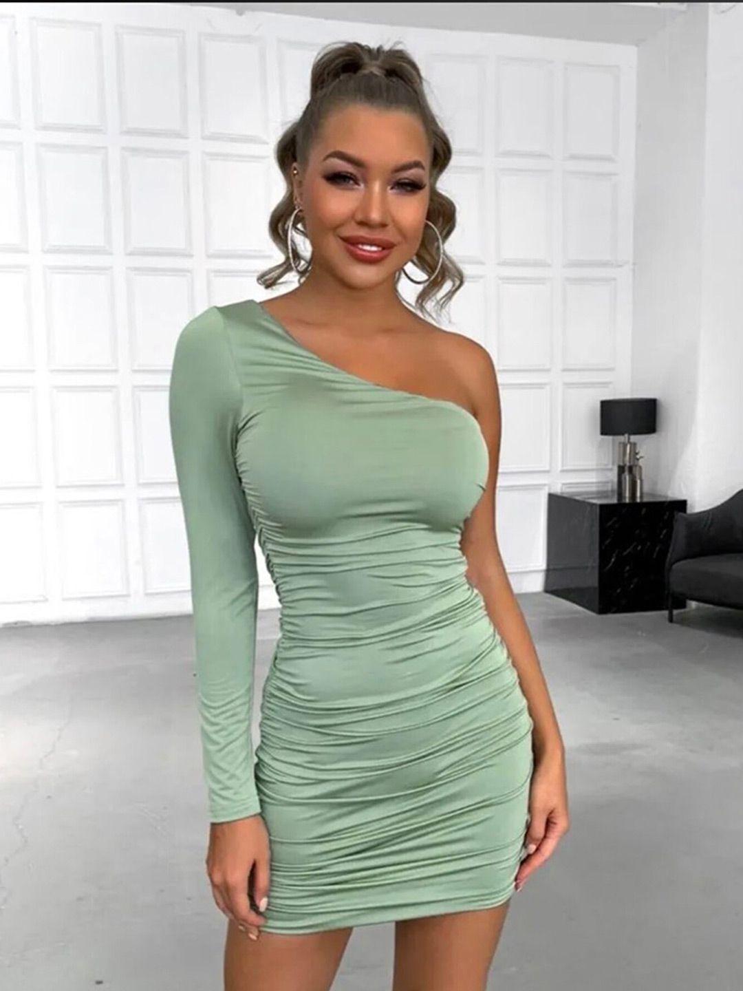 lulu & sky one shoulder bodycon dress