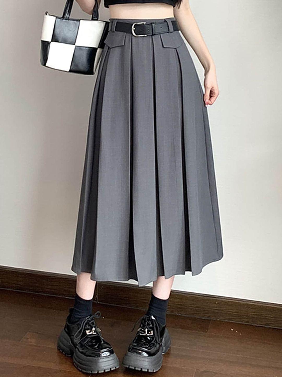 lulu & sky pleated flared midi skirts