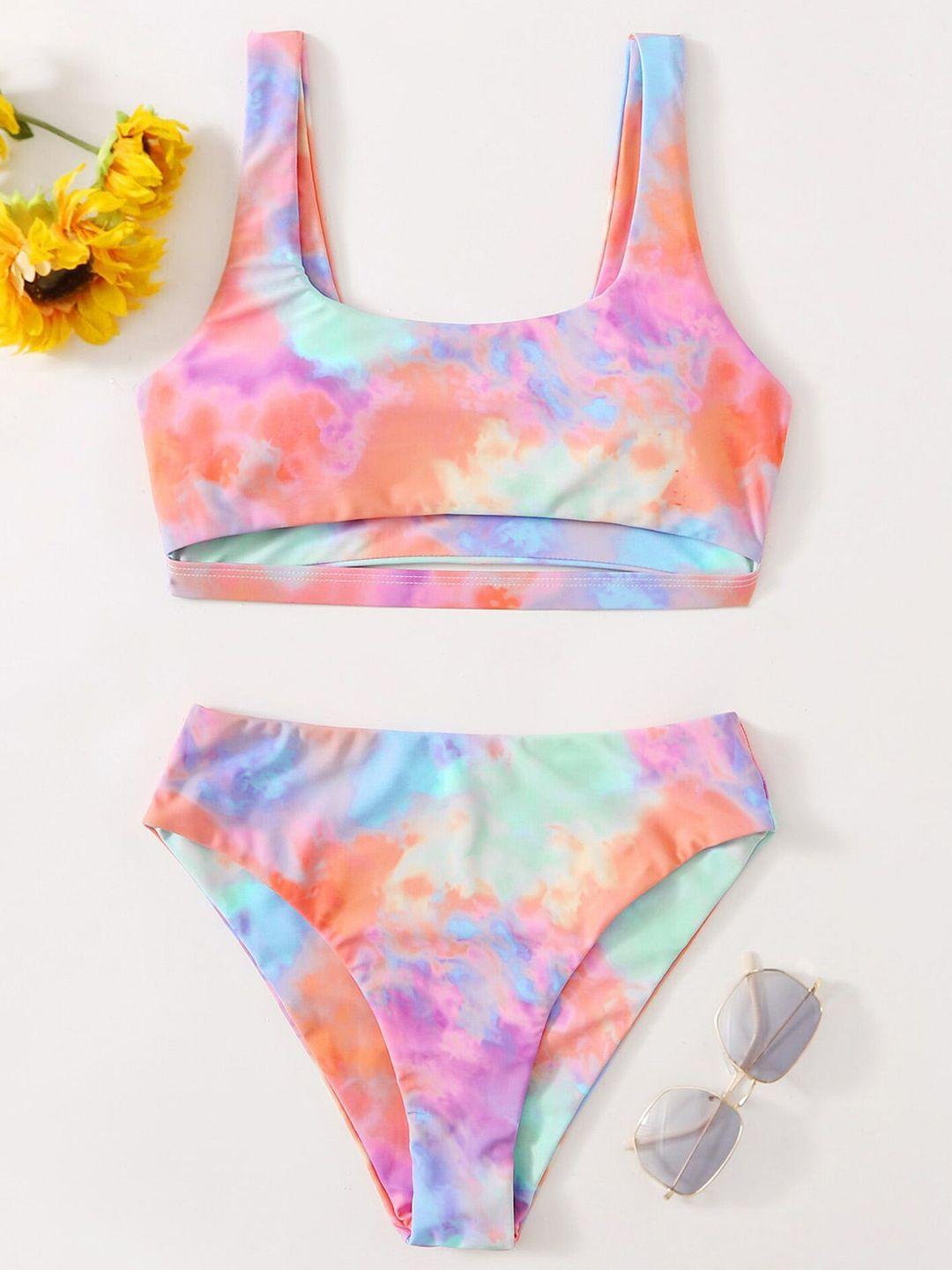 lulu & sky printed two piece swimwear set