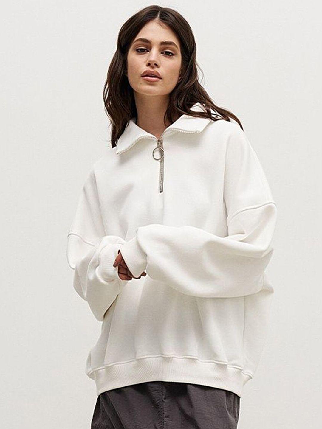 lulu & sky shirt collar oversized pullover sweatshirt