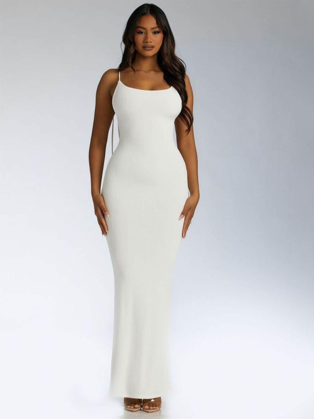 lulu & sky shoulder straps  bodycon maxi dress