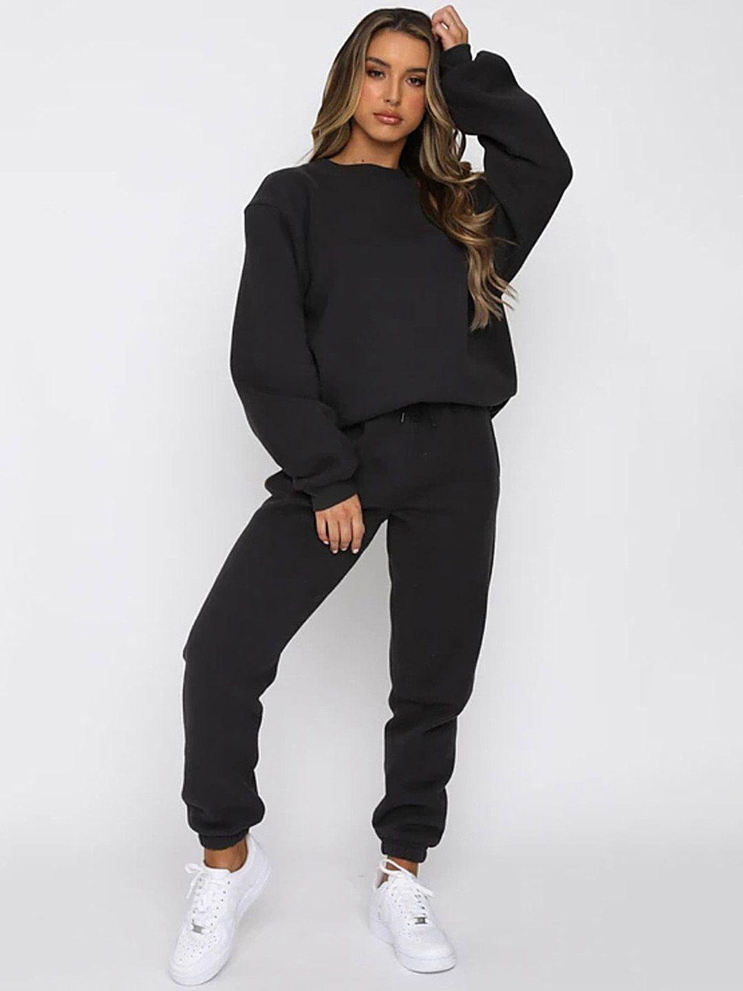 lulu & sky solid sweatshirt & joggers set