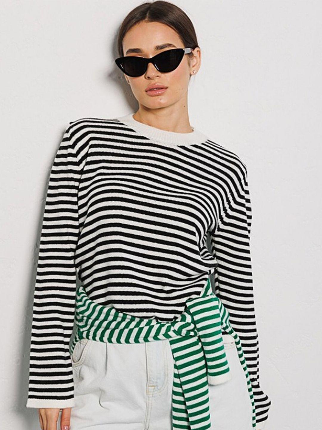 lulu & sky striped long sleeves pullover