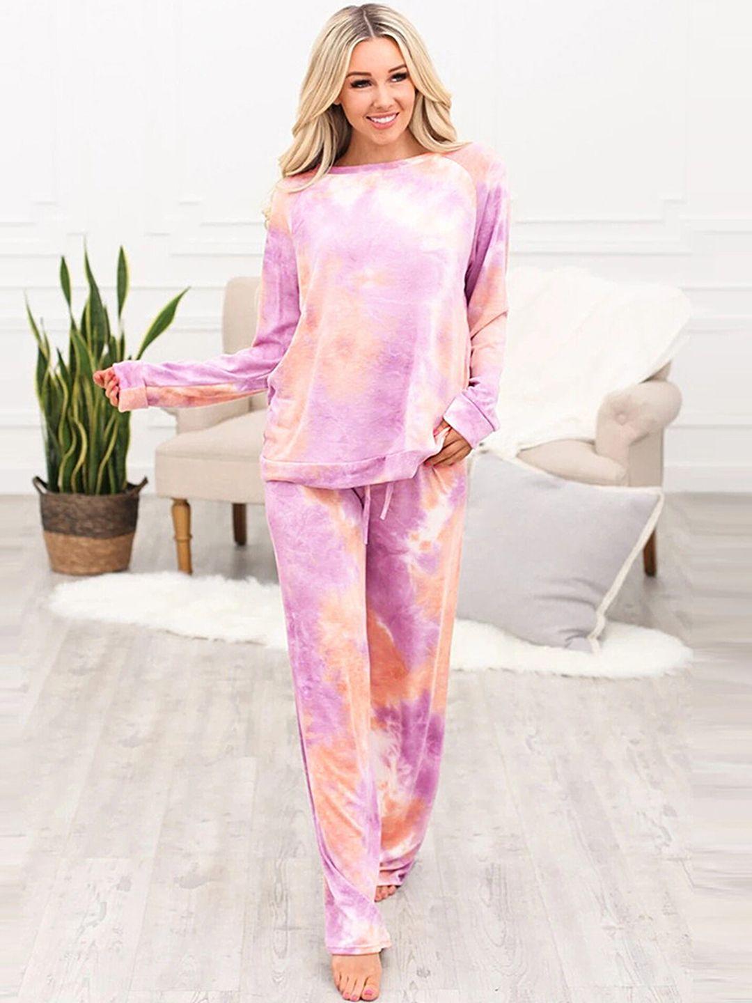 lulu & sky tie & dye night suit