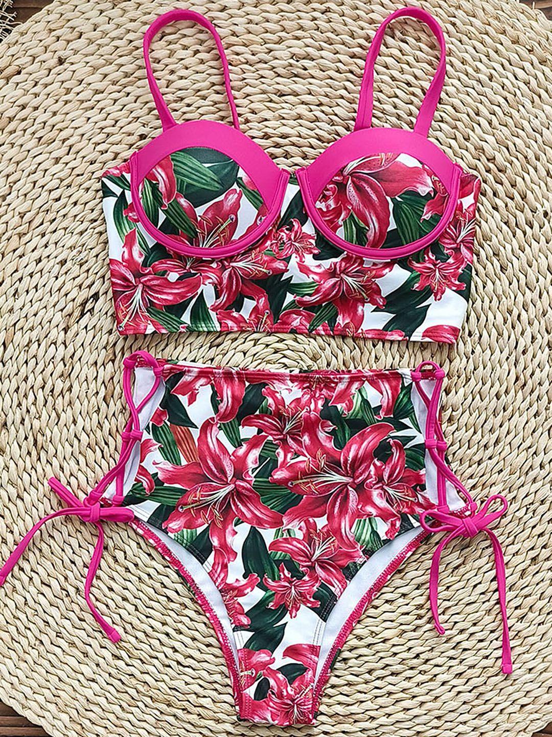 lulu & sky tropical printed swim set