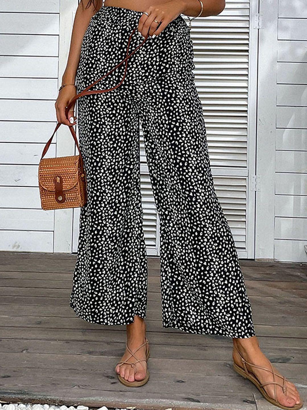 lulu & sky women printed high-rise trousers