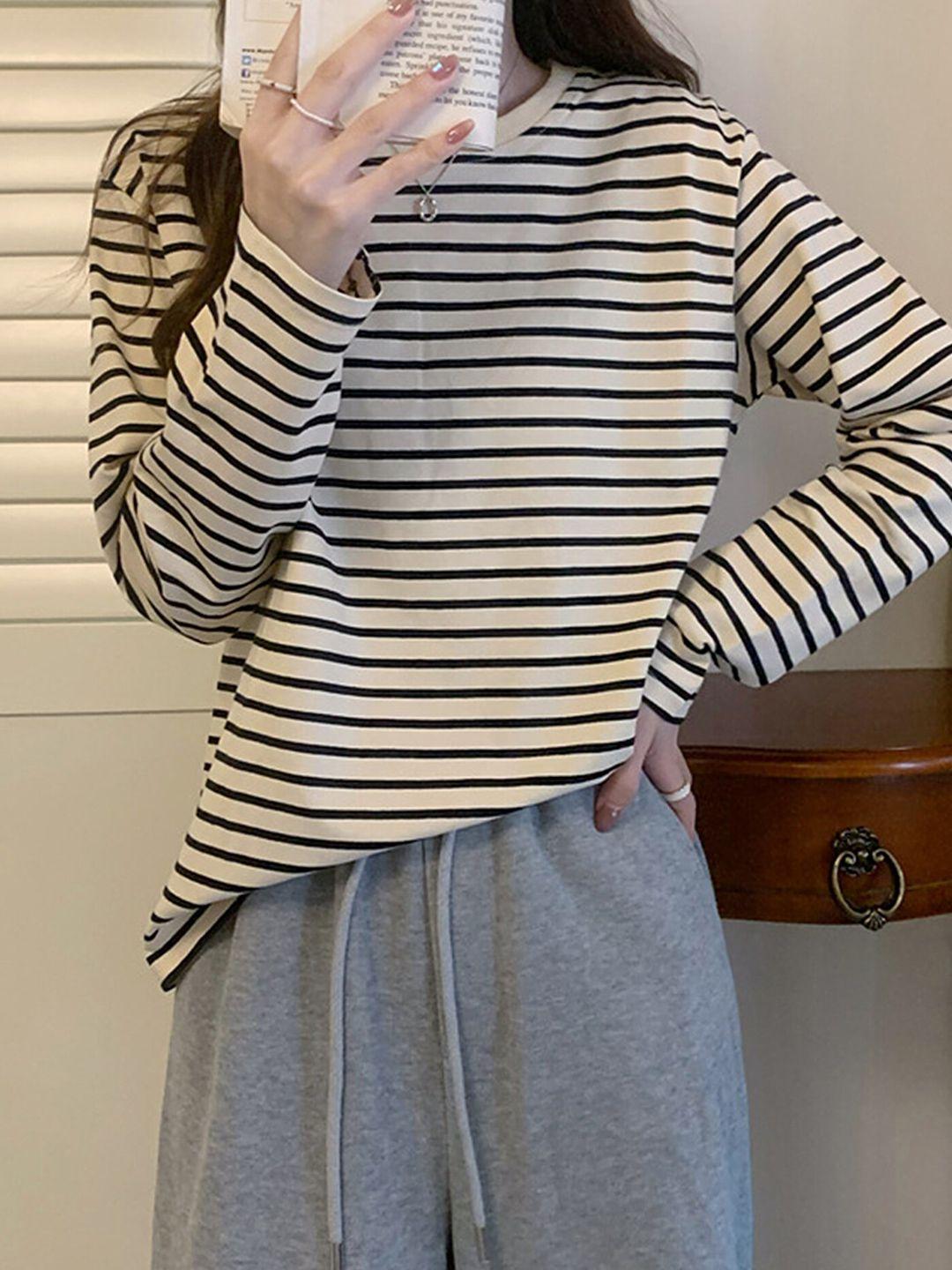 lulu & sky women striped relaxed fit t-shirt