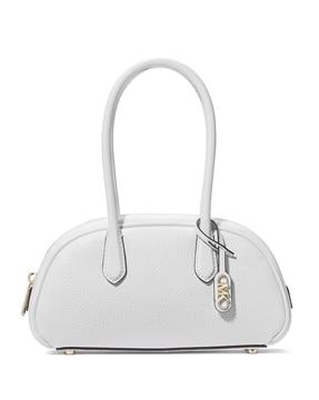 lulu small pebbled leather satchel bag