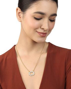 lumen chain link gold-plated necklace