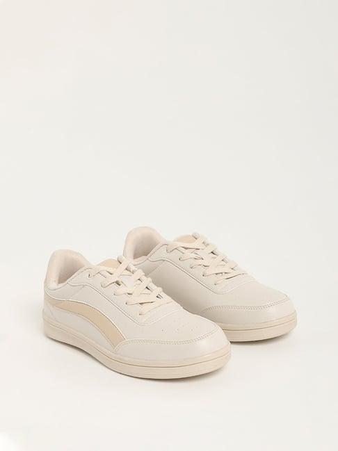 luna blu by westside beige trainer sneakers