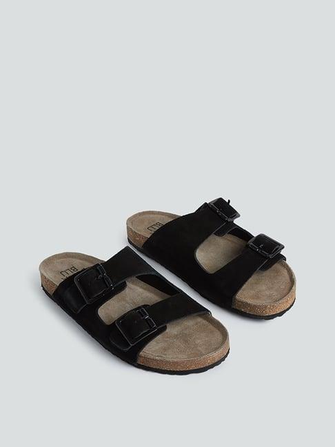 luna blu by westside black comfort sandals