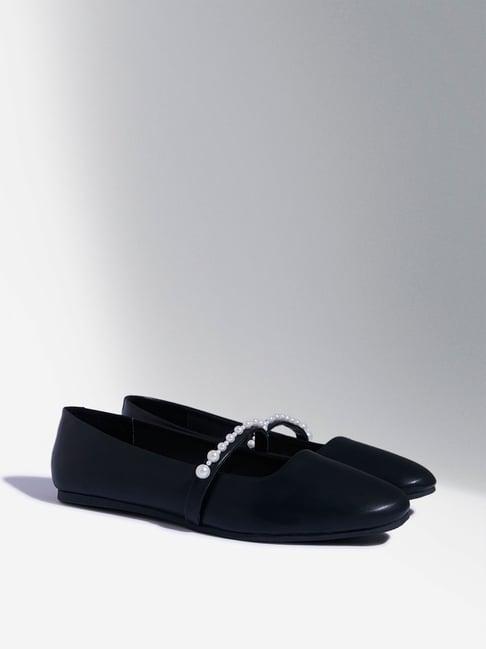 luna blu by westside black pearlescent mary jane shoes