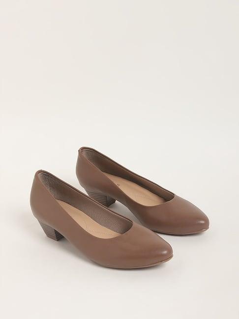 luna blu by westside chocolate brown pump shoes