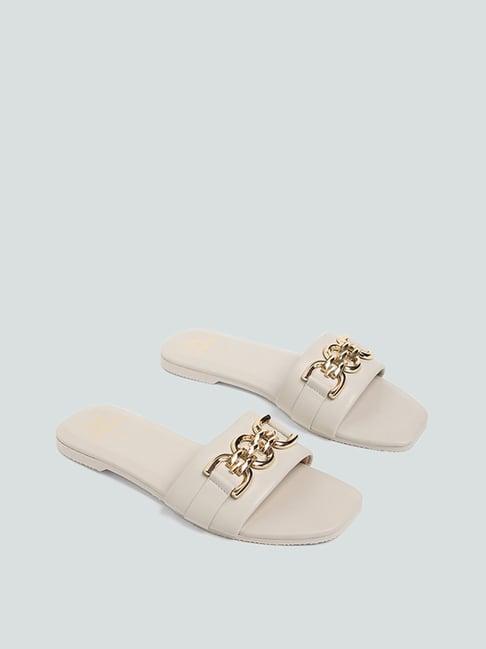 luna blu by westside ivory slides