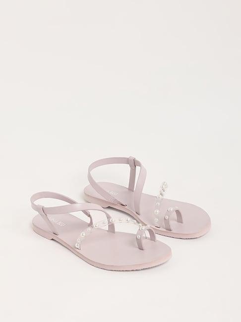 luna blu by westside lavender pearl sandals