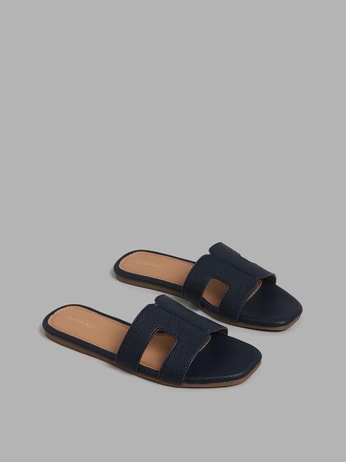 luna blu by westside navy slip-on sandals