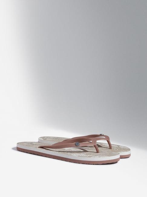 luna blu by westside taupe coastal inspired flip-flops