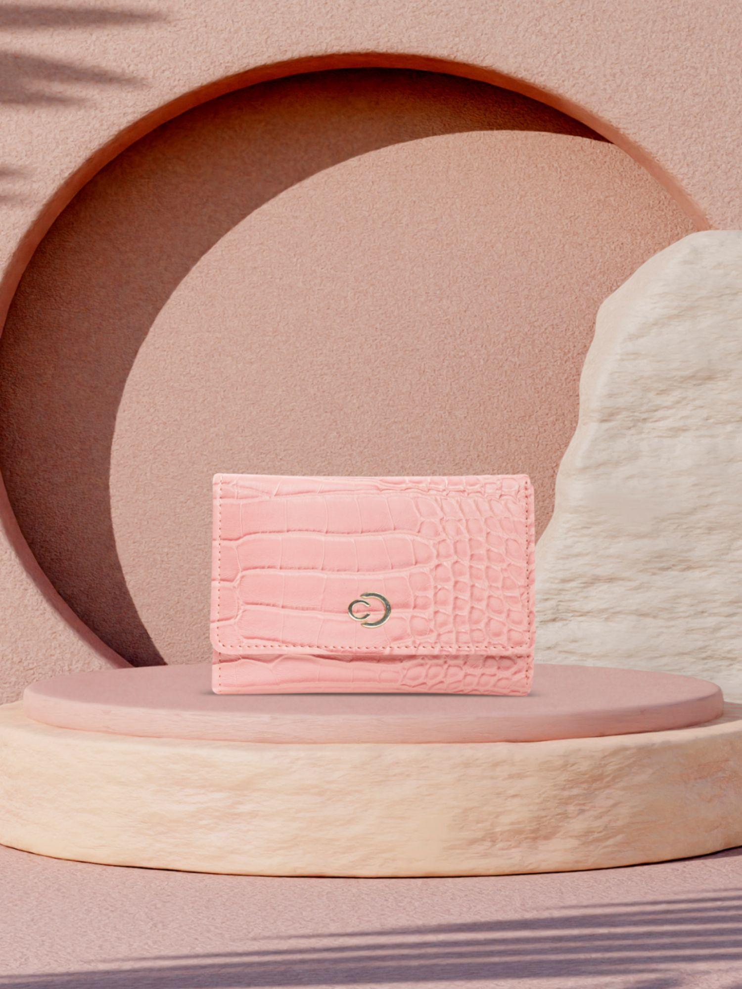 luna wallet trifold pink