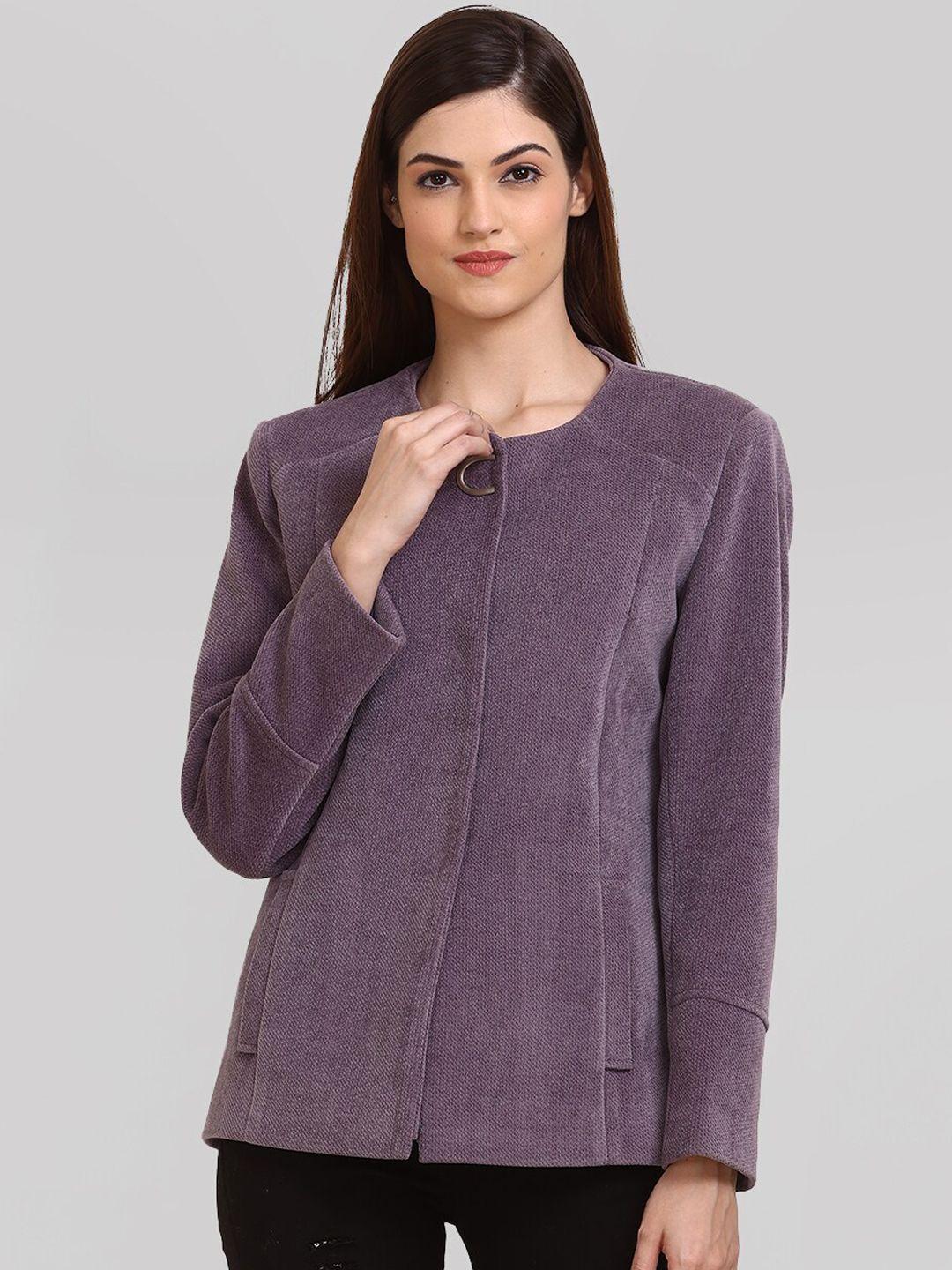 lure urban round neck regular fit casual woolen pea coat