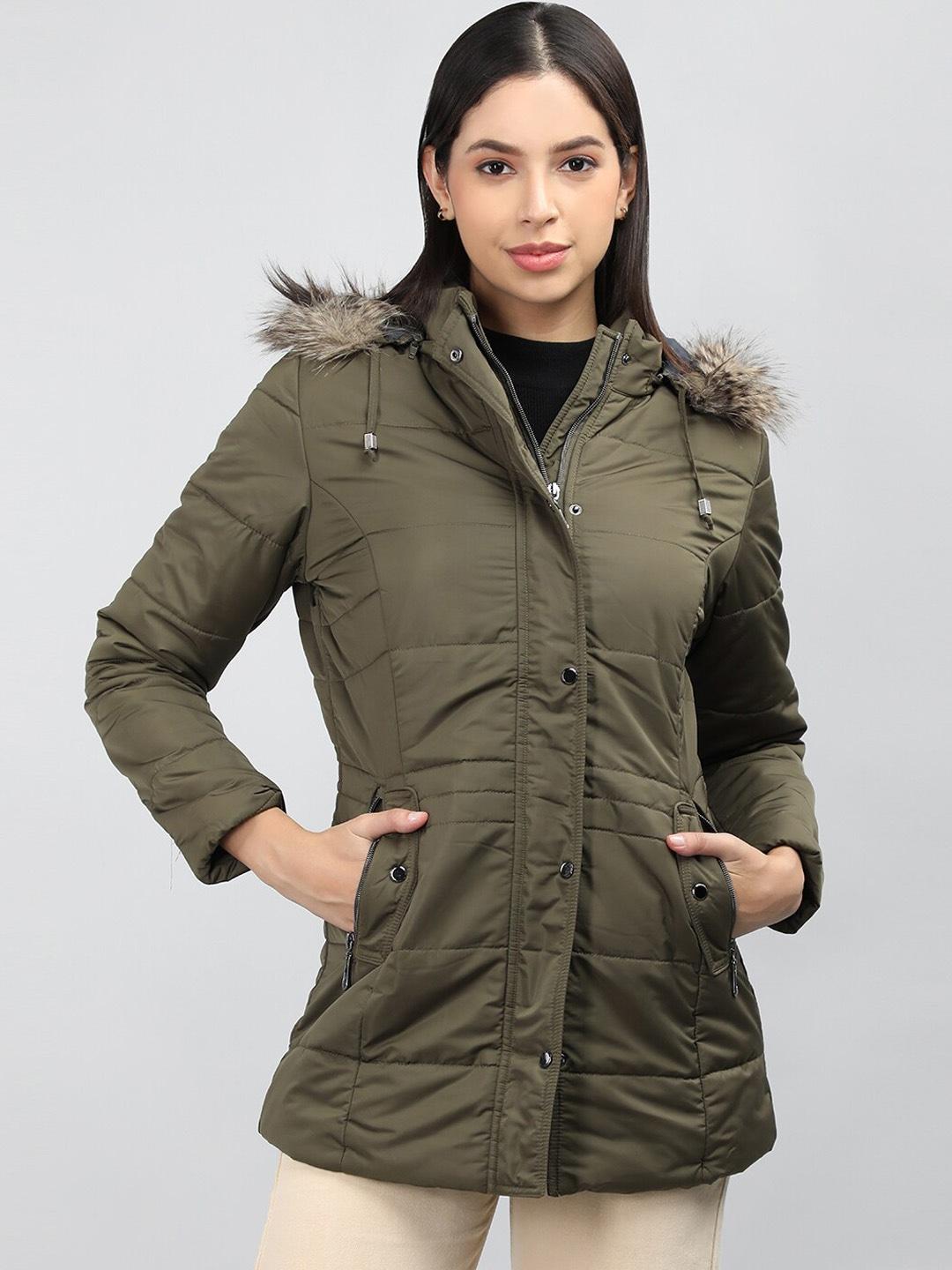 lure urban hooded longline padded jacket