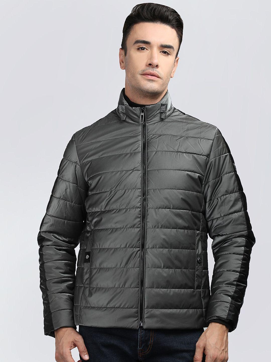 lure urban hooded puffer jacket with zip detail