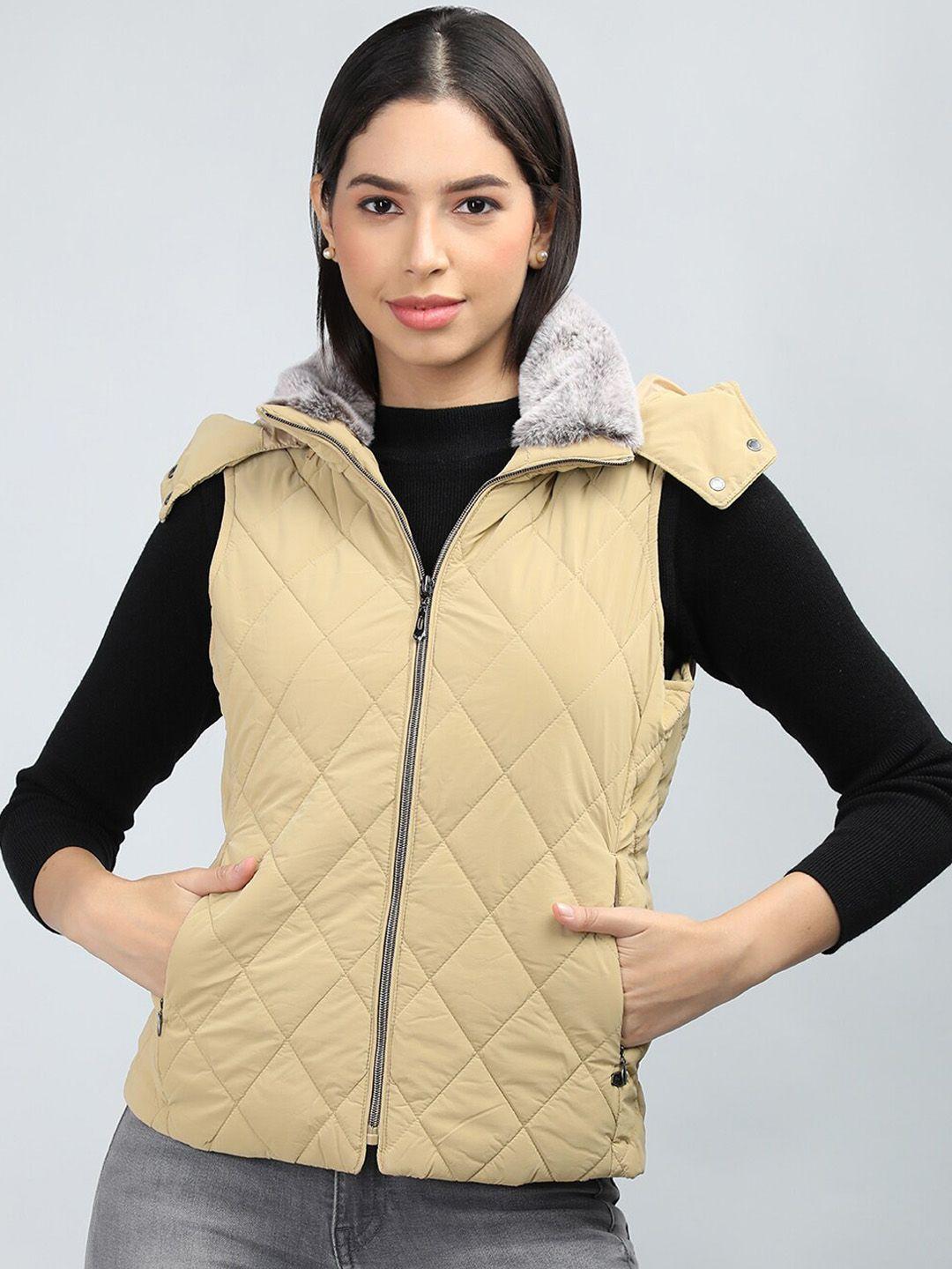lure urban hooded sleeveless padded jacket