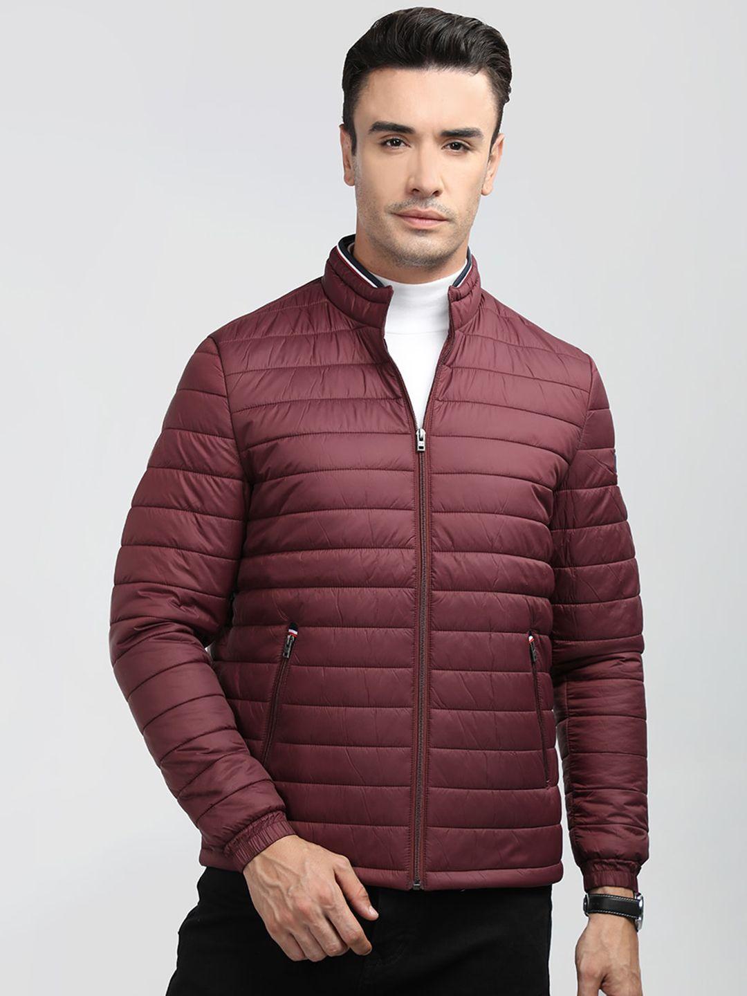 lure urban mock collar puffer jacket with zip detail