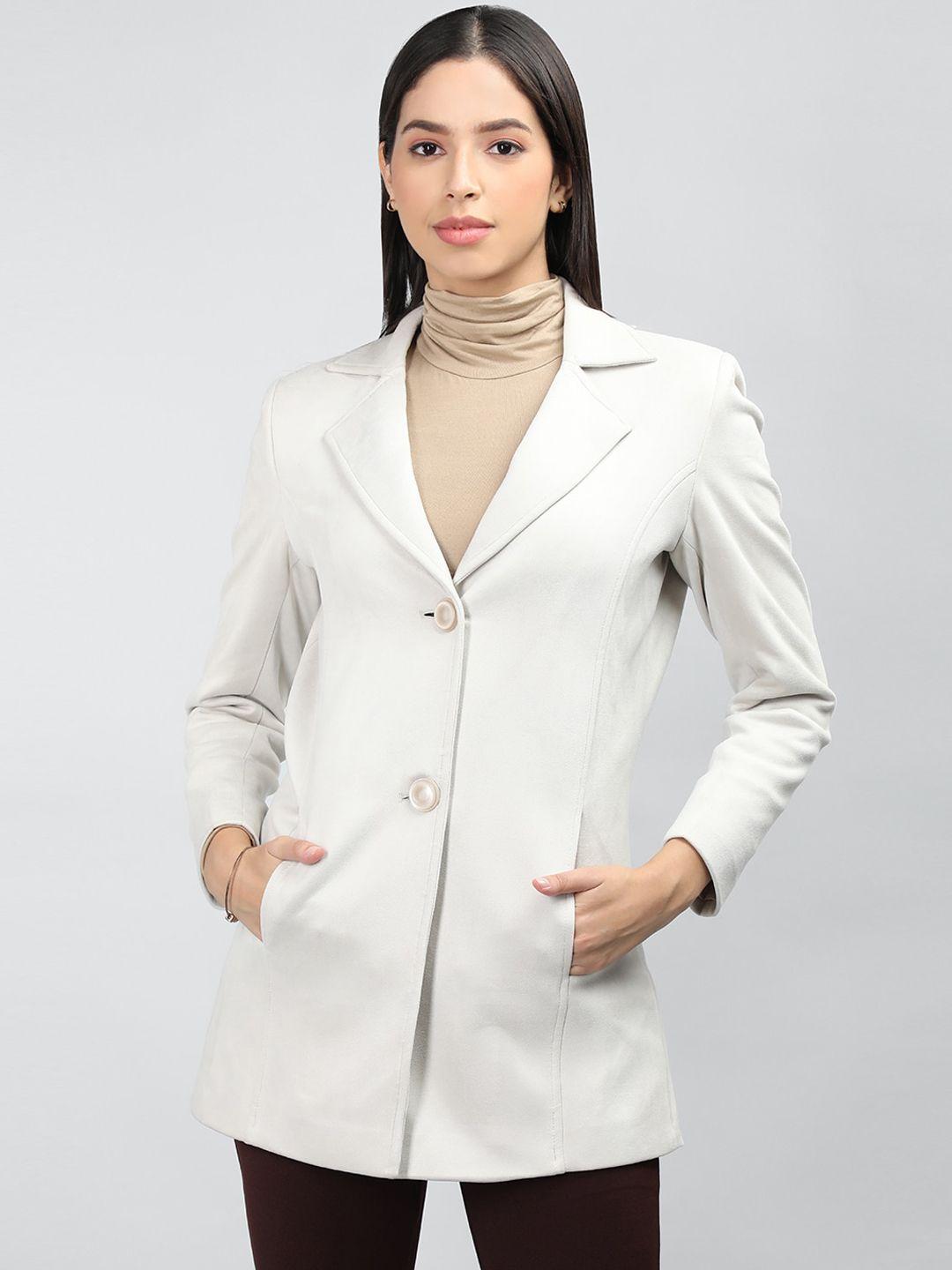 lure urban notched lapel collar single-breasted woollen overcoat