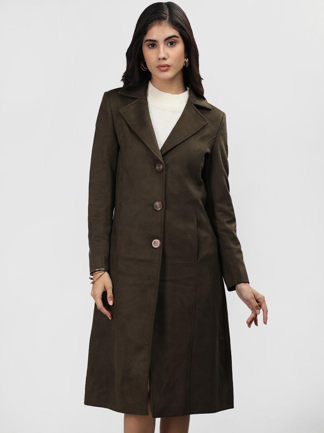 lure urban notched lapel collar woollen overcoat