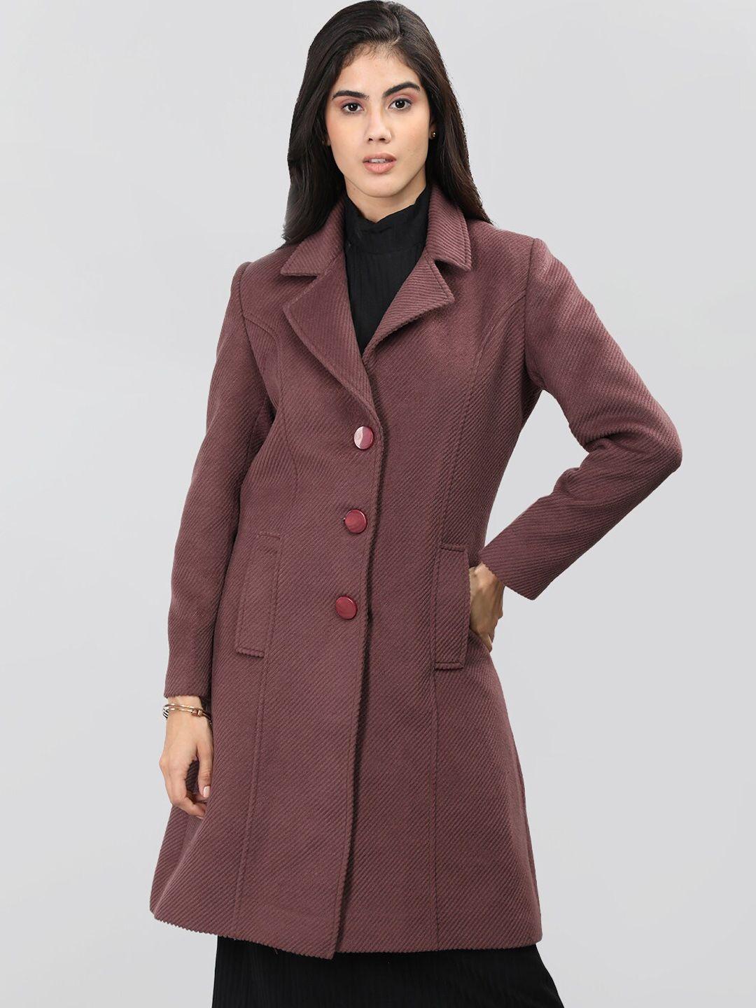 lure urban notched lapel collar woollen overcoat